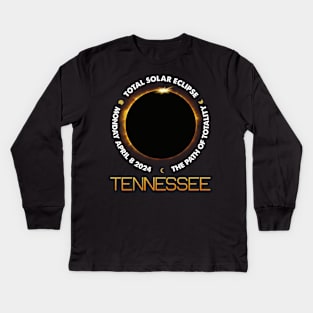 TENNESSEE Total Solar Eclipse 2024 American Totality April 8 Kids Long Sleeve T-Shirt